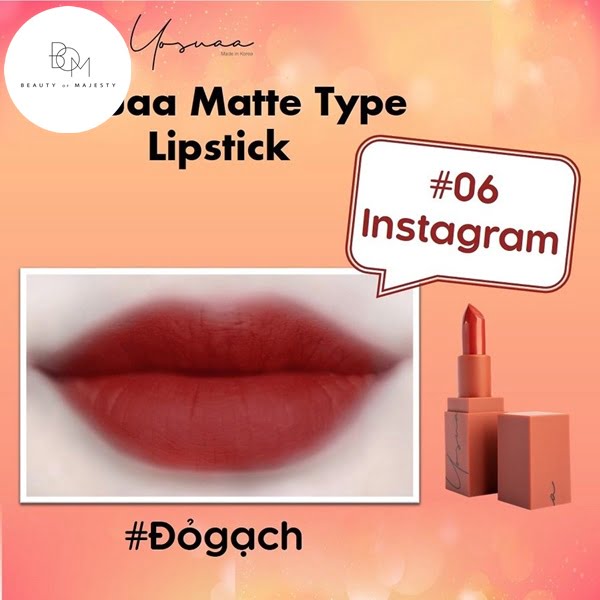 Son thỏi Yosuaa Matte Type Lipstick Instagram