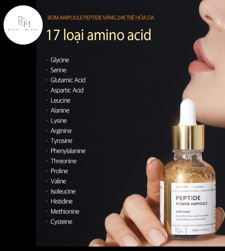 Sản phẩm chứa 17 loại amino acid có ích cho da